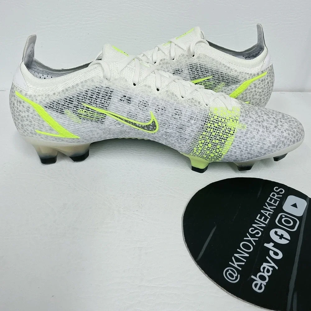 Nike Mercurial Vapor 14 Elite FG White Volt Soccer CQ7635-107 Men's Size 11